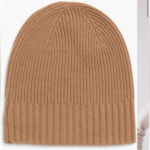 NWT Nordstrom Cashmere Beanie in Cashew Tan